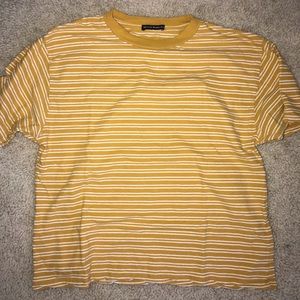 Yellow and white striped Brandy Melville top